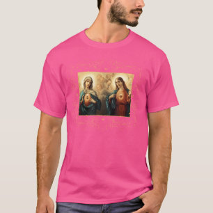 Heart Of Jesus And Immaculate Heart Picture Jesus  T-Shirt