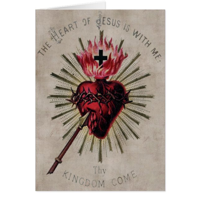 Heart Of Jesus Card (Front)