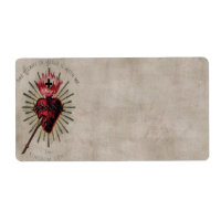 Heart Of Jesus Label