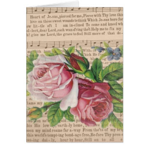 Heart of Jesus Music with Pink Roses & Butterflies