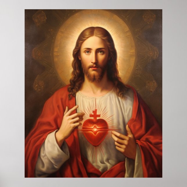Heart of Jesus Portrait Poster (Front)
