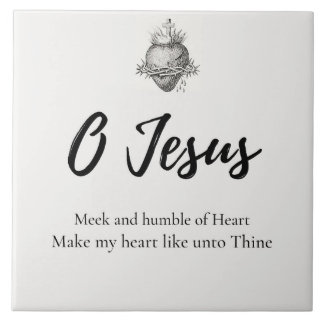 Heart of Jesus Prayer Ceramic Tile