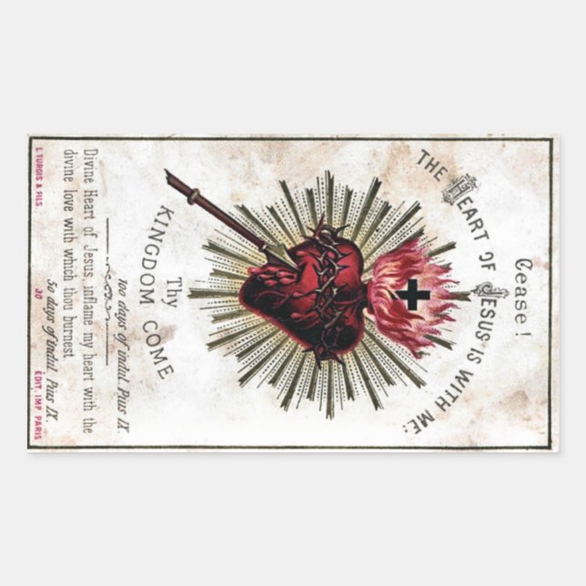 Heart Of Jesus Sticker (Front)