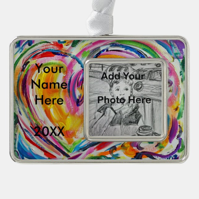 Heart of Joy Custom Personalised Photo Ornament (Front)