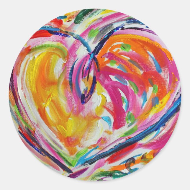 Heart of Joy Painting Stickers Art Labels (Front)