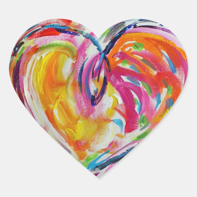Heart of Joy Painting Stickers Art Labels (Front)