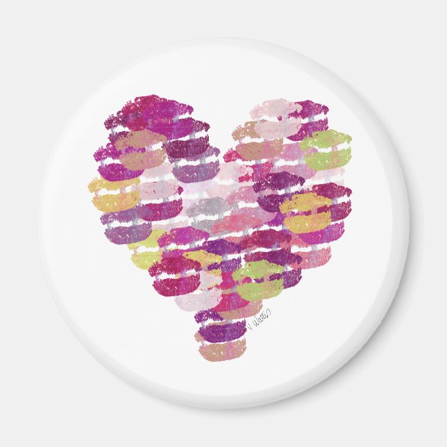 Heart of Kisses Magnet (Front)