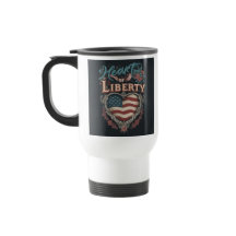 "Heart of Liberty" Travel Coffee Mug.