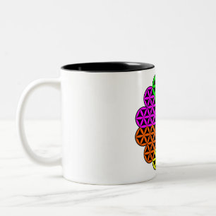 Heart of Life X 6 -Flower of Heart - Vector Two-Tone Coffee Mug