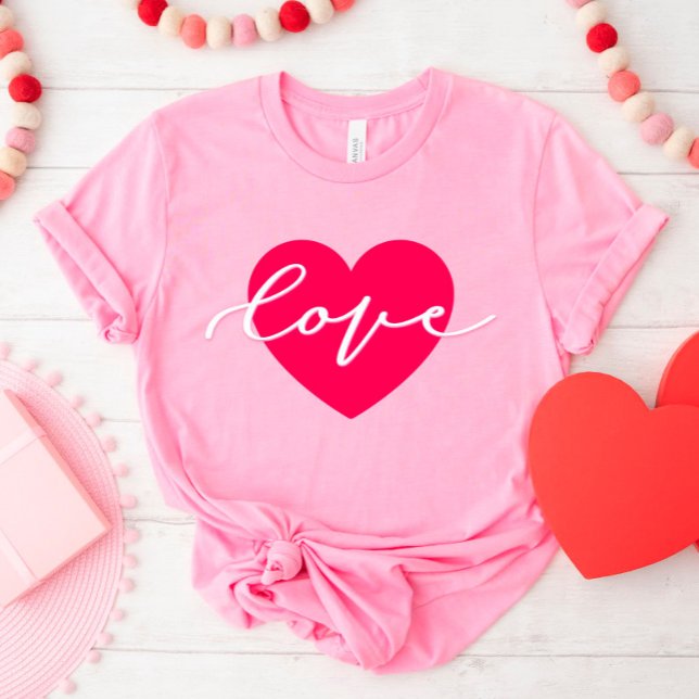 Heart of Love Cute Script Valentine’s Day Shirt (Creator Uploaded)
