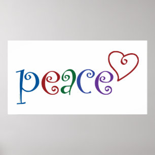 Heart of Love, Peace Poster