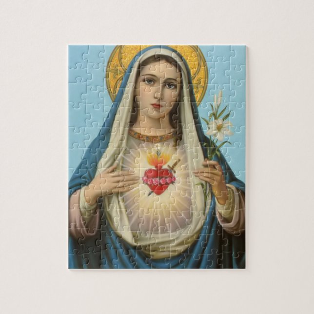 Heart of Mary Our Lady Holy Maria Mother of God Jigsaw Puzzle (Vertical)