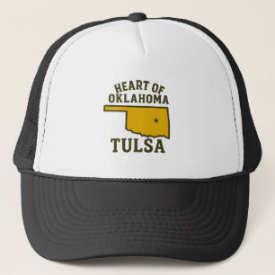 Heart of Oklahoma   Tulsa State Map Design Trucker Hat
