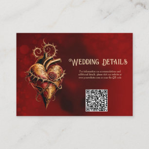 Heart of passion romance and love enclosure card