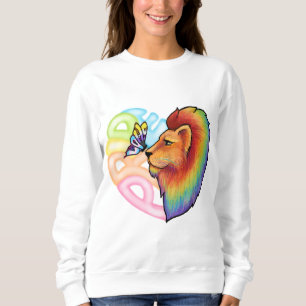Heart of Pride: Lion and Butterfly Celebration Sweatshirt