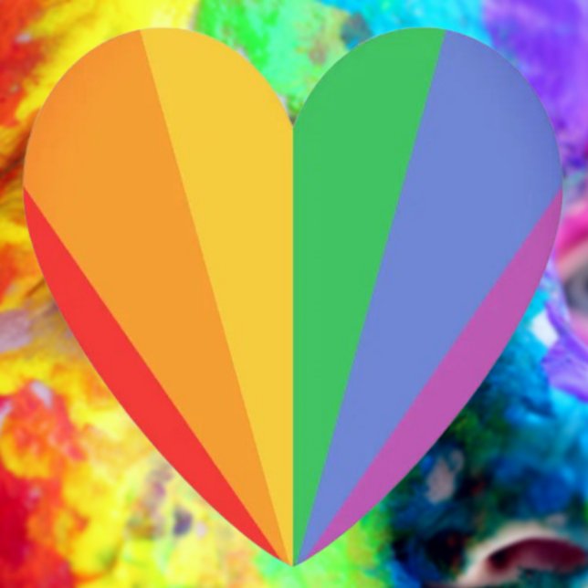 Heart of Pride: Rainbow Flag Colours Paper Coaster (Creator Uploaded)