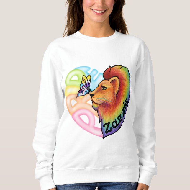 Heart of Pride: Zazzle Lion/Butterfly Celebration Sweatshirt (Front)