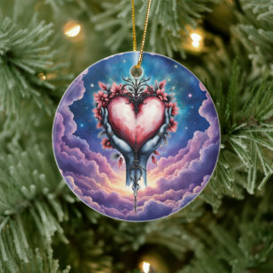 Heart of Quiet Magic Ceramic Tree Decoration