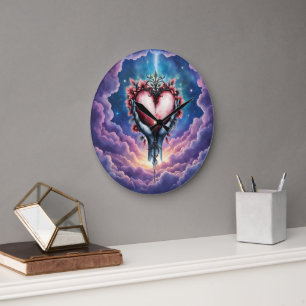 Heart of Quiet Magic Large Clock