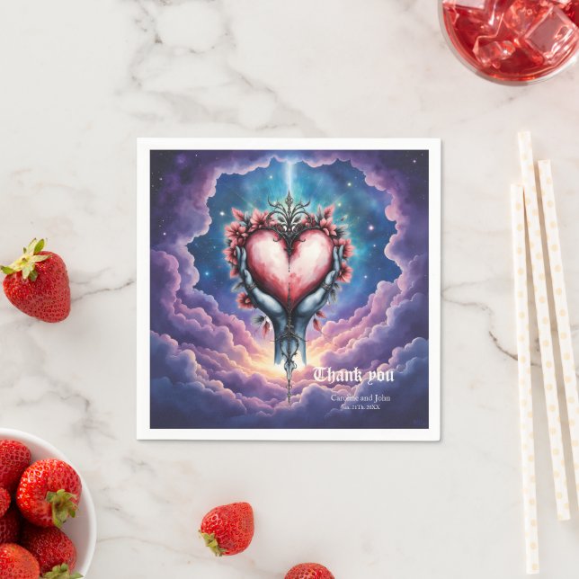 Heart of Quiet Magic.  Napkin (Insitu)
