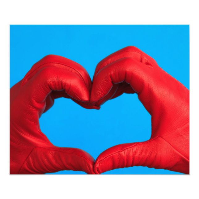 heart of red leather photo print (Front)
