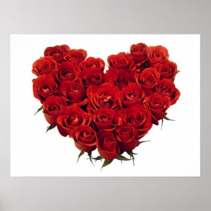 Heart of Red Roses Poster