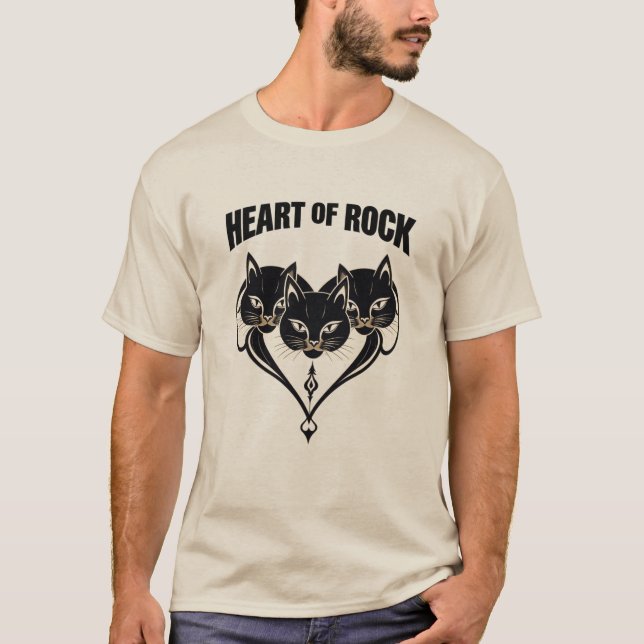 Heart of Rock – Triple Cat Power T-Shirt (Front)