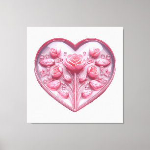 Heart Of Roses Canvas Print