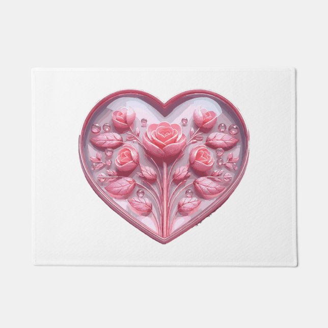 Heart Of Roses Doormat (Front)