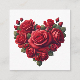 Heart of Roses - Romantic Floral Art Enclosure Card