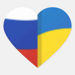 Heart of Russia Ukraine Sticker