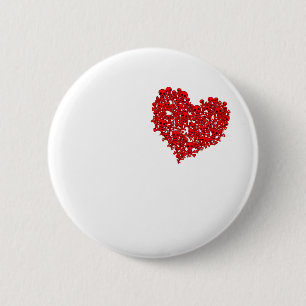 Heart of Skulls - Emo Alternative Grunge Rock Punk 6 Cm Round Badge