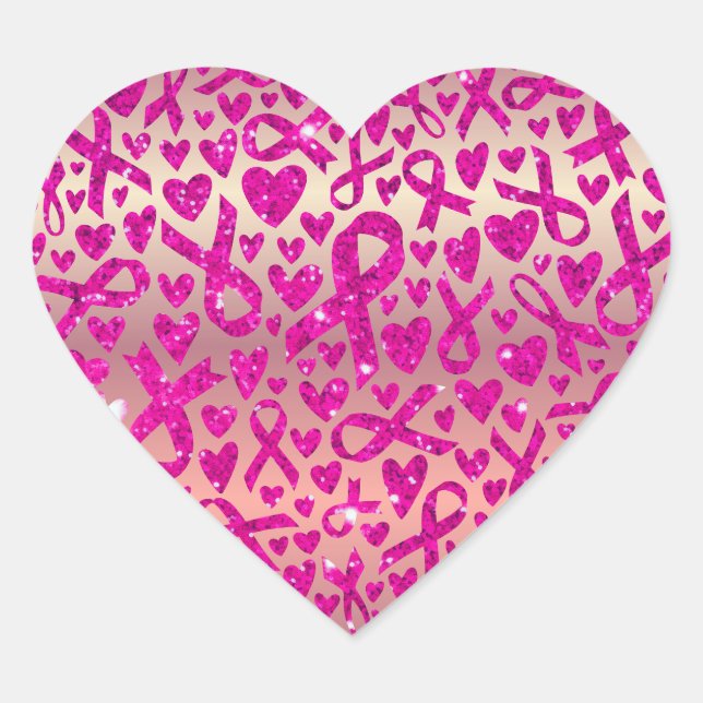 Heart of Support Against Breast Cancer Sticker (Front)