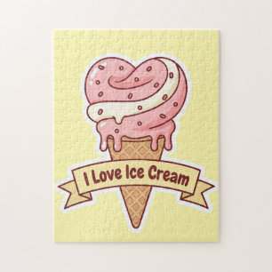 Heart of Sweetness: I Love Ice Cream Jigsaw Puzzle