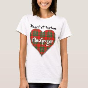 Heart of Tartan Clan MacGregor Gregor Plaid T-Shirt