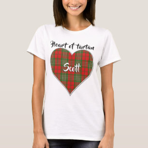 Heart of Tartan Clan Scott Plaid T-Shirt