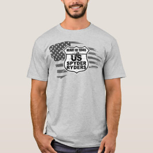 Heart Of Texas Chapter - Tattered Flag bw T-Shirt