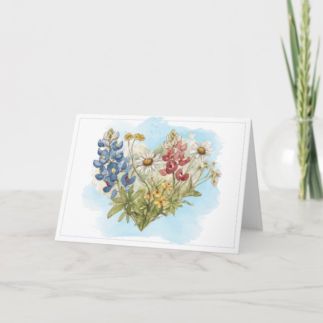 Heart of Texas Wildflower Card (Front)