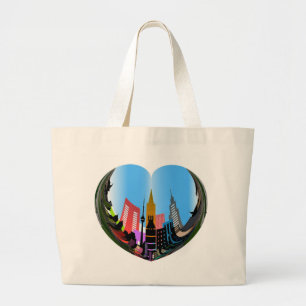 HEART OF THE CITY LARGE TOTE BAG