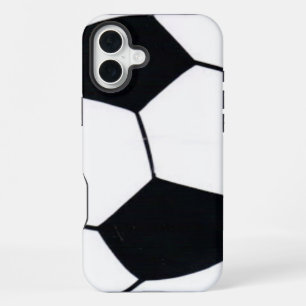 Heart of the Game "I Love Football" (Soccer) Art iPhone 16 Plus Case