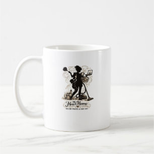 Heart of the Home Mom Quote Silhouette Design Coffee Mug