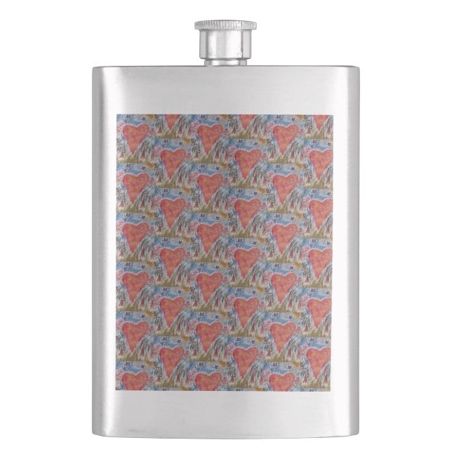 Heart of the Planet Classic Flask (Front)