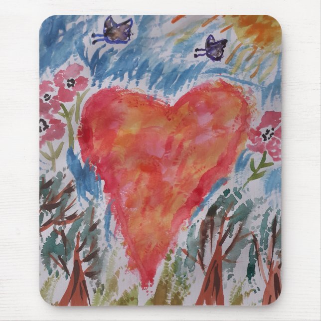Heart of the Planet Mouse Mat (Front)