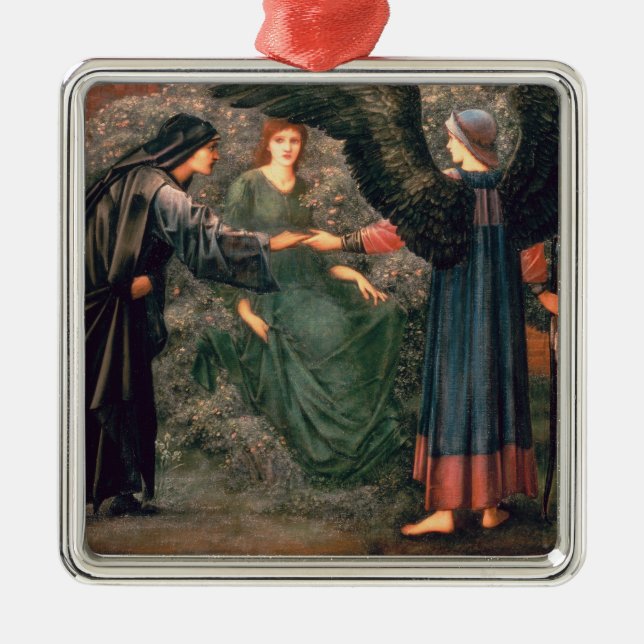 Heart of the Rose Metal Tree Decoration (Front)