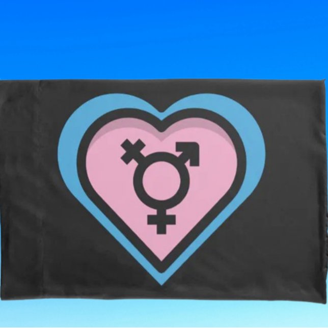 Heart of Trans Pride Pillowcase (Creator Uploaded)
