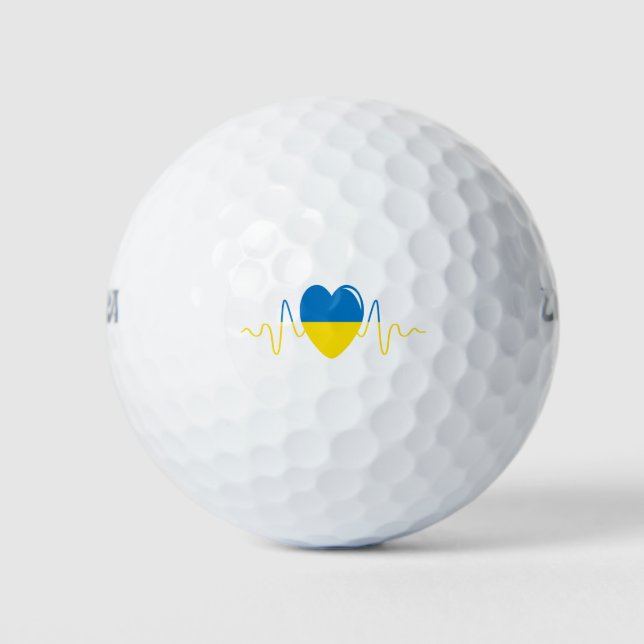 Heart of Ukraine Golf Balls (Front)