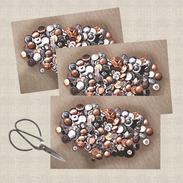 Heart of Vintage Sewing Buttons Photographic Tissue Paper (Creator Uploaded)