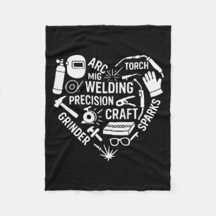 Heart Of Welding _ Pion Design  Fleece Blanket