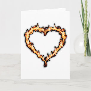 Heart On Fire Greeting Cards