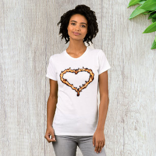 Heart On Fire Womens T-Shirt